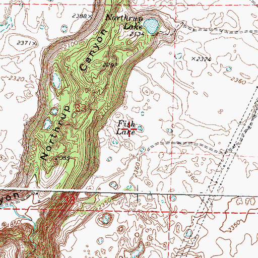 Topographic Map of Fish Lake, WA