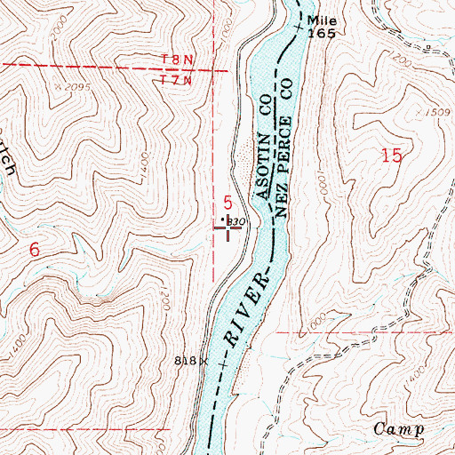 Topographic Map of Fisher Gulch, WA