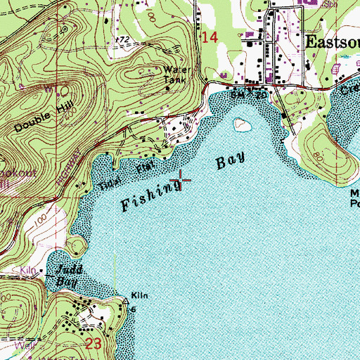 Topographic Map of Fishing Bay, WA