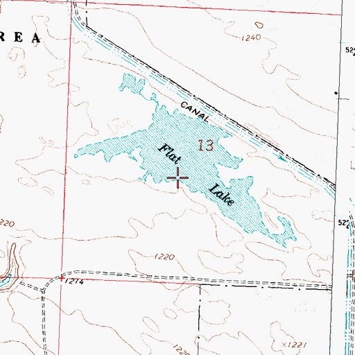 Topographic Map of Flat Lake, WA