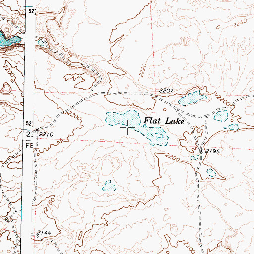 Topographic Map of Flat Lake, WA