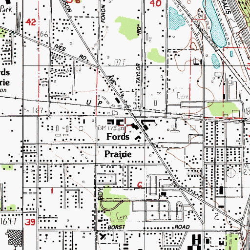 Topographic Map of Fords Prairie, WA