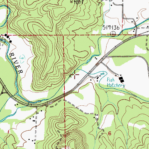 Topographic Map of Fork Creek, WA