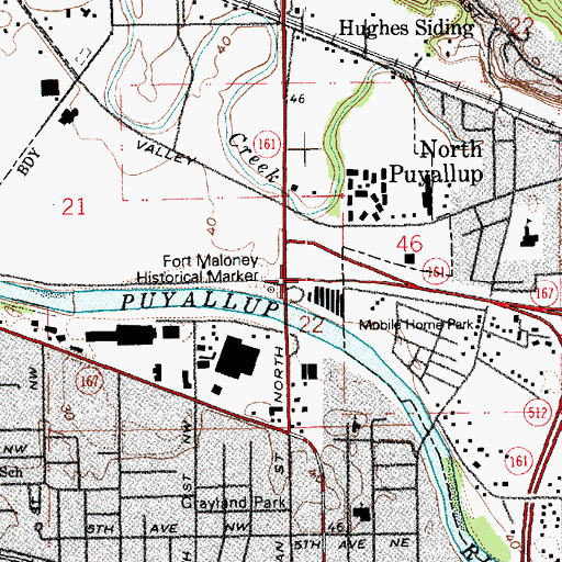 Topographic Map of Fort Malone Historical Marker, WA