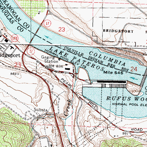 Topographic Map of Foster Creek, WA