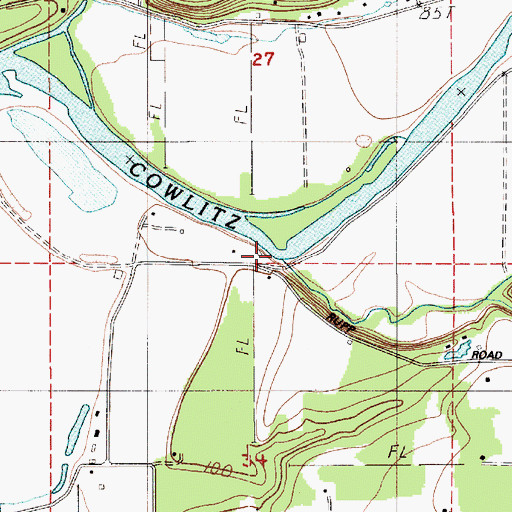 Topographic Map of Foster Creek, WA
