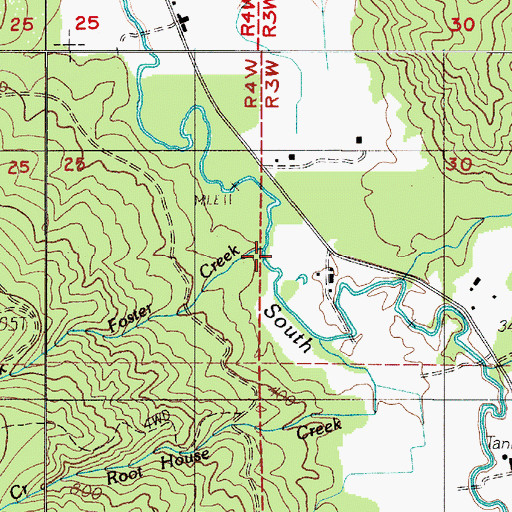 Topographic Map of Foster Creek, WA