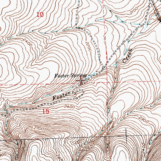 Topographic Map of Foster Spring, WA
