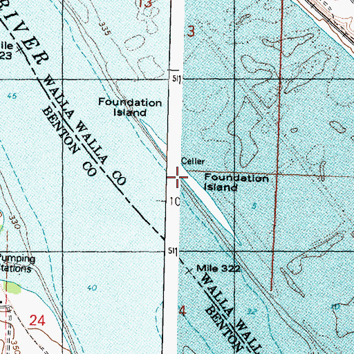 Topographic Map of Foundation Island, WA