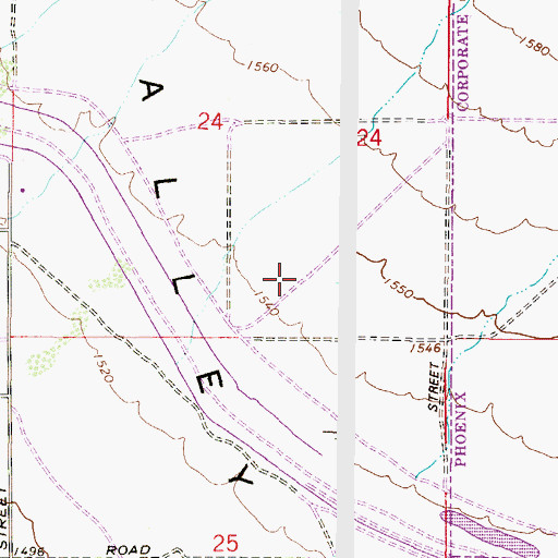 Topographic Map of Sky Hi Pioneer Airport (historical), AZ