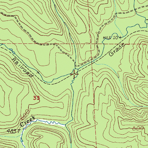 Topographic Map of Fourth Creek, WA