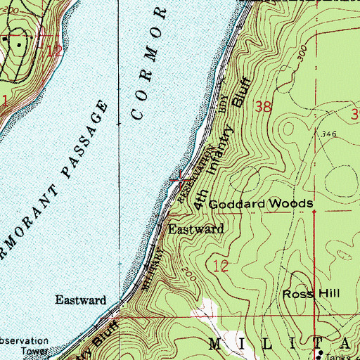 Topographic Map of Fourth Infantry Bluff, WA