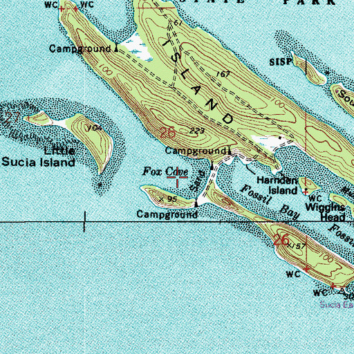 Topographic Map of Fox Cove, WA