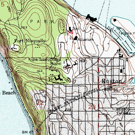 Topographic Map of Frank Tobey Jones Home, WA