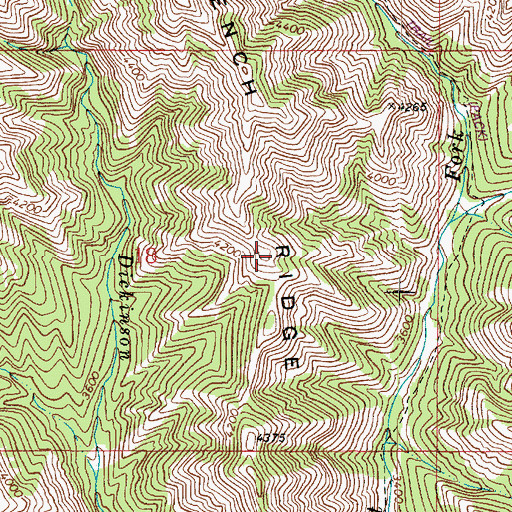 Topographic Map of French Ridge, WA