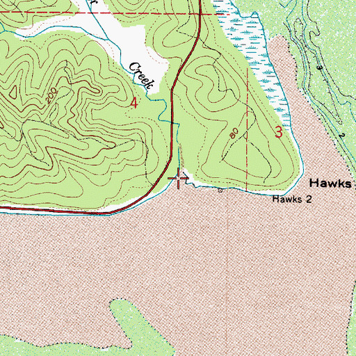 Topographic Map of Freshwater Creek, WA