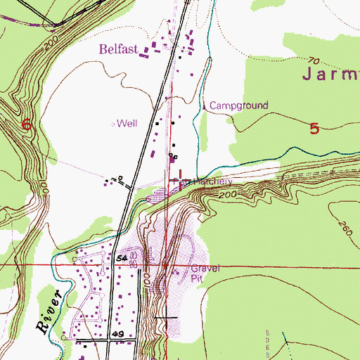 Topographic Map of Friday Creek, WA