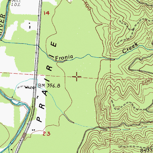 Topographic Map of Fronia Creek, WA