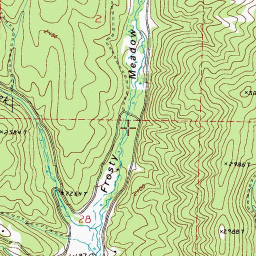 Topographic Map of Frosty Meadow, WA