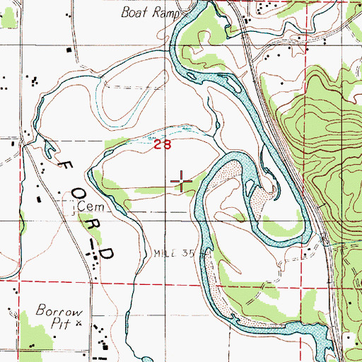 Topographic Map of Gaddis Creek, WA