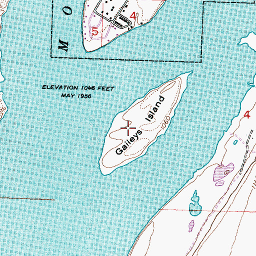Topographic Map of Gaileys Island, WA