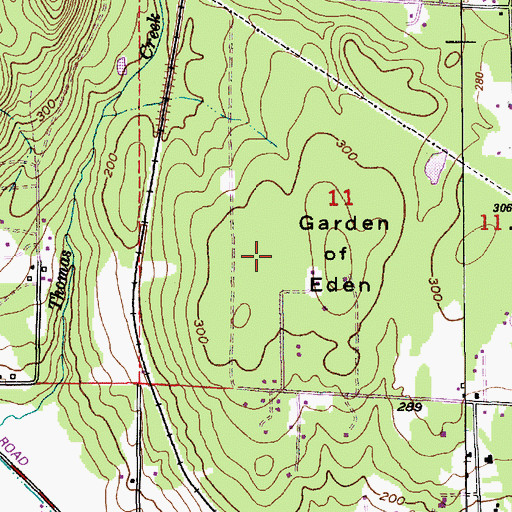 Topographic Map of Garden of Eden, WA