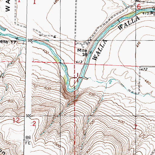 Topographic Map of Gardena Creek, WA