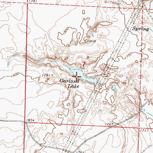Topographic Map of Garland Lake, WA