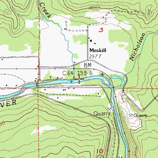 Topographic Map of Garret Creek, WA