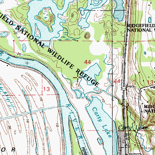 Topographic Map of Gee Creek, WA