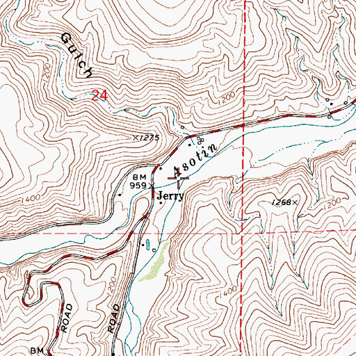 Topographic Map of George Creek, WA