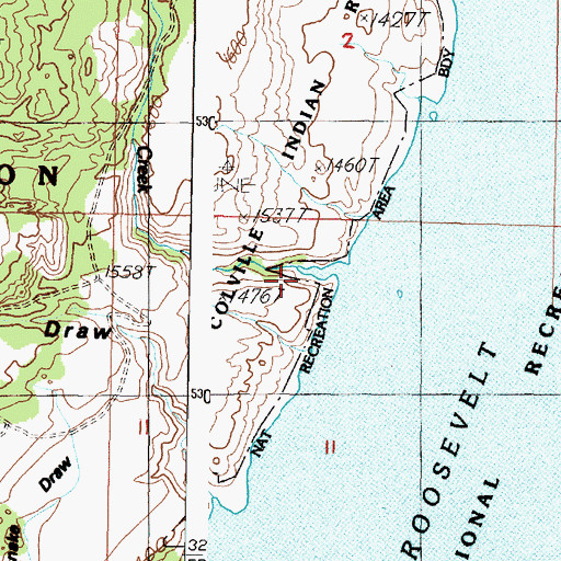 Topographic Map of George Creek, WA