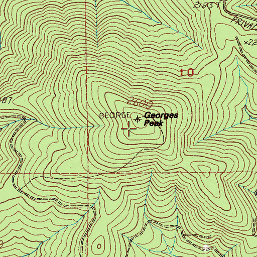 Topographic Map of Georges Peak, WA