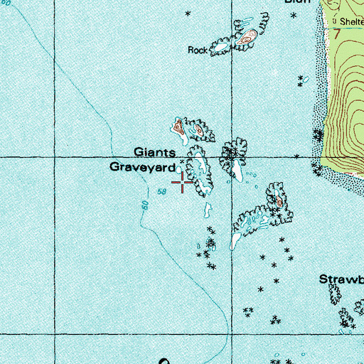 Topographic Map of Giants Graveyard, WA