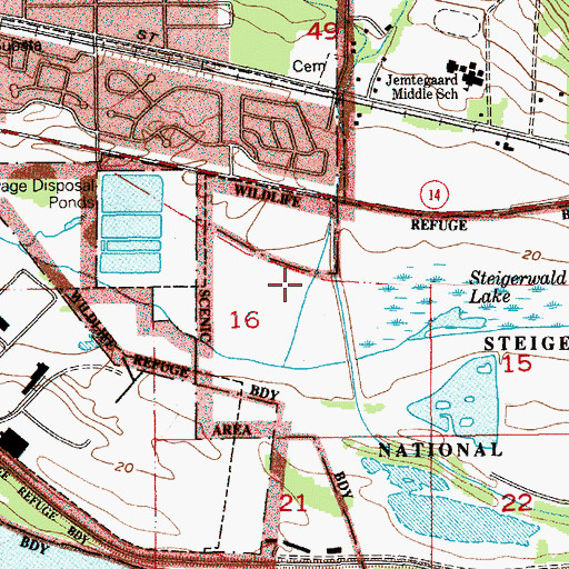 Topographic Map of Gibbons Creek, WA