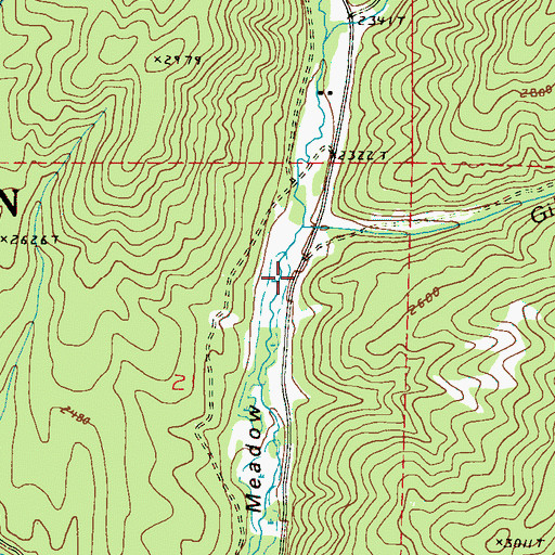 Topographic Map of Gibson Creek, WA