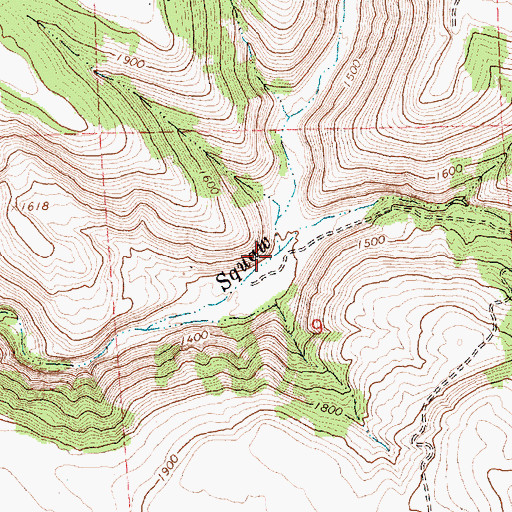 Topographic Map of Glass Canyon, WA