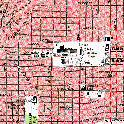 Topographic Map of Glover Middle School, WA