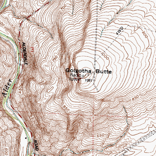 Topographic Map of Golgotha Butte, WA