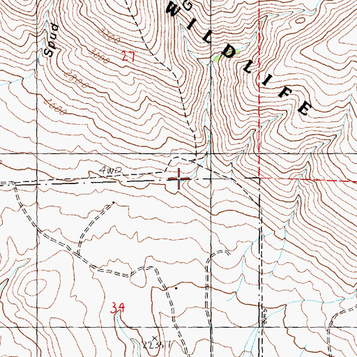 Topographic Map of Goodwin Canyon, WA