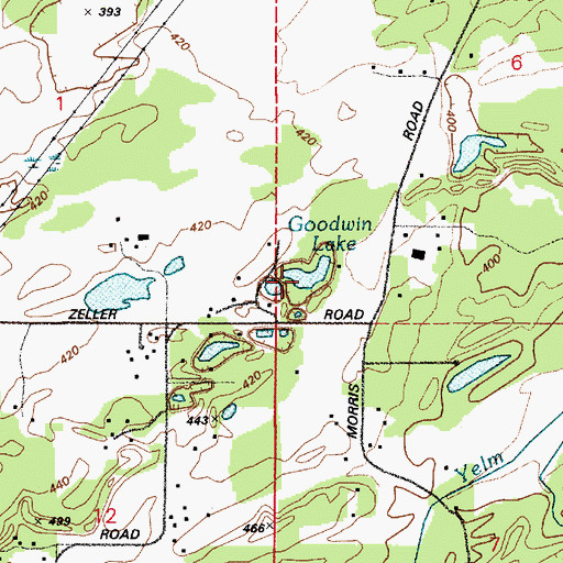Topographic Map of Goodwin Lake, WA