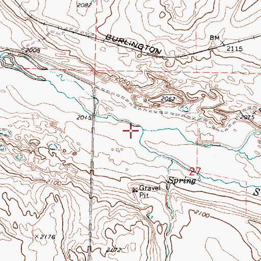 Topographic Map of Goose Creek, WA