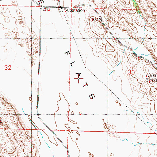 Topographic Map of Goose Flats, WA