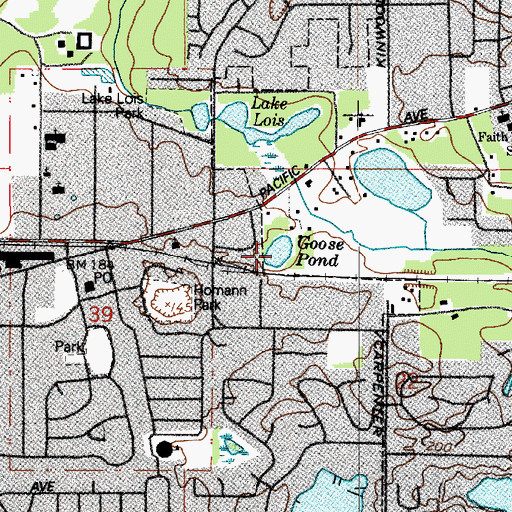 Topographic Map of Goose Pond, WA
