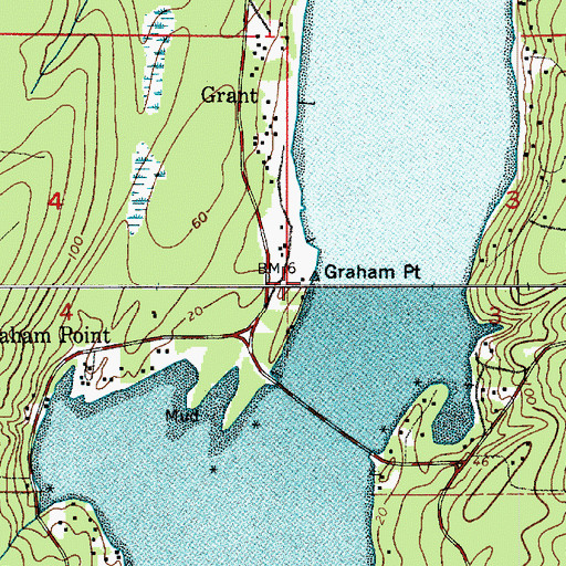 Topographic Map of Graham Point, WA