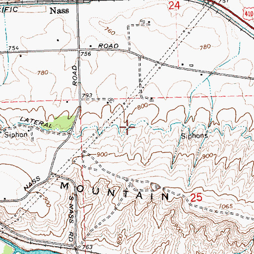 Topographic Map of Granger Drain, WA