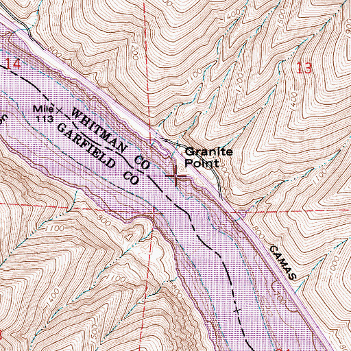 Topographic Map of Granite Point, WA