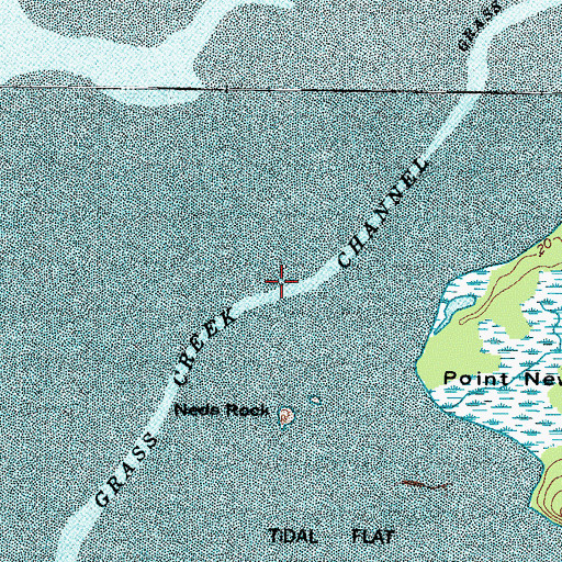Topographic Map of Grass Creek Channel, WA