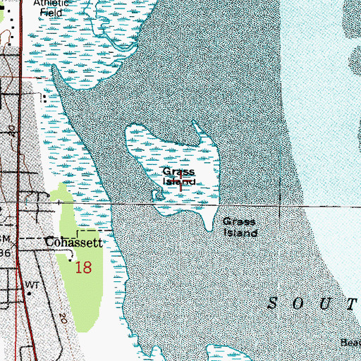 Topographic Map of Grass Island, WA