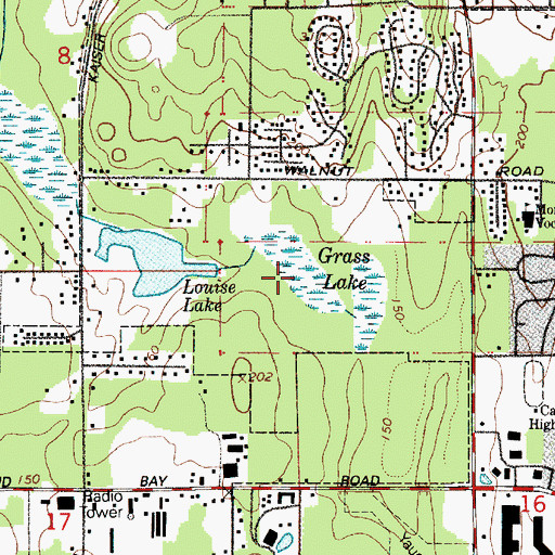 Topographic Map of Grass Lake, WA
